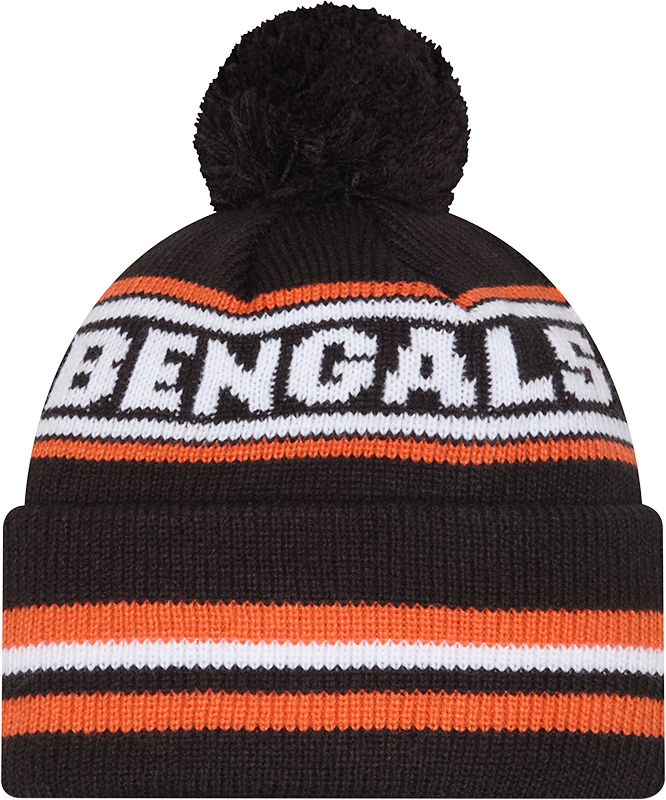 Cincinnati Bengals Black New Era Knit Classic Cuffed Pom Knit