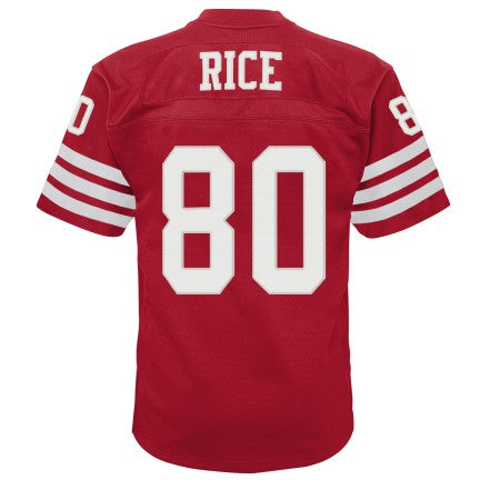 Youth San Francisco 49ers Jerry Rice Mitchell & Ness Scarlet Retired Player Vintage Replica Jersey