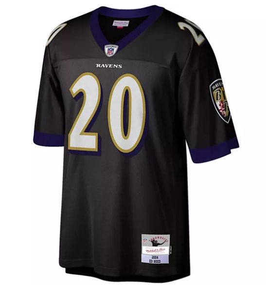 Men's Baltimore Ravens Ed Reed Mitchell & Ness Black Legacy Replica Jersey