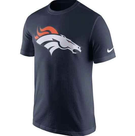 Youth Denver Broncos Nike Logo Essential Navy Tee