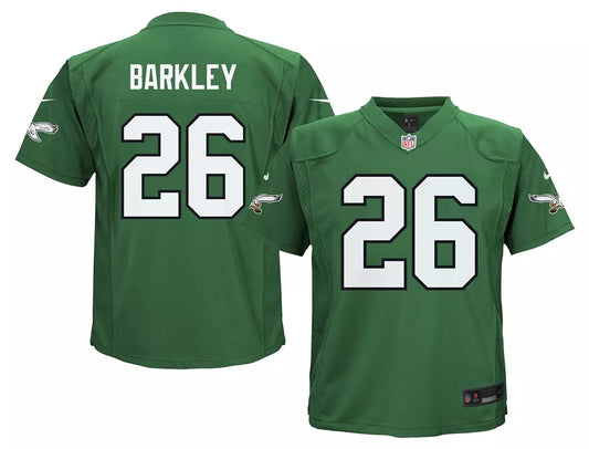 Kids Saquon Barkley Philadelphia Eagles Child Nike Kelly Green Replica Jersey