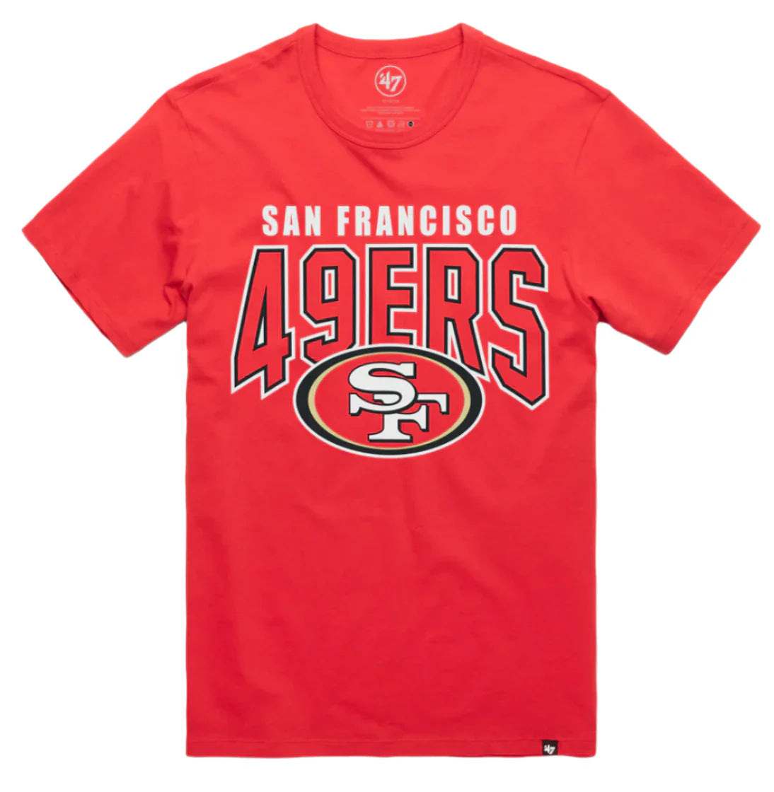 Men's '47 San Francisco 49ers Racer Red Restart Franklin Tee