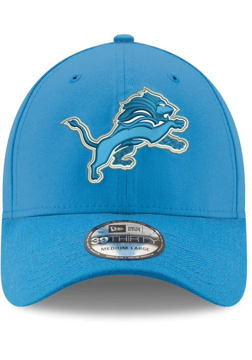 Men's Detroit Lions New Era Blue Team Classic 39THIRTY Flex Hat
