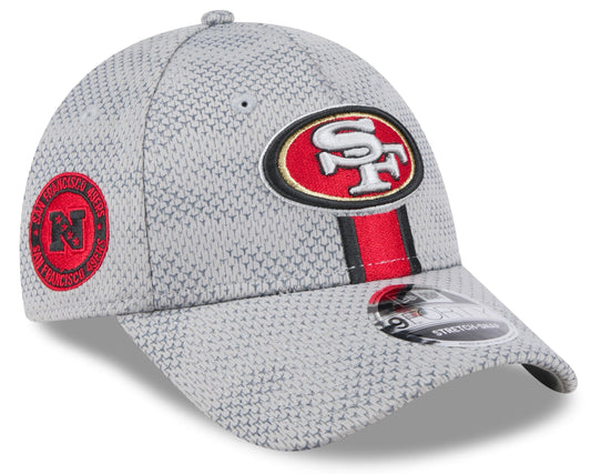 Men's San Francisco 49ers New Era 2024 Sideline Graphite 9FORTY Adjustable Hat