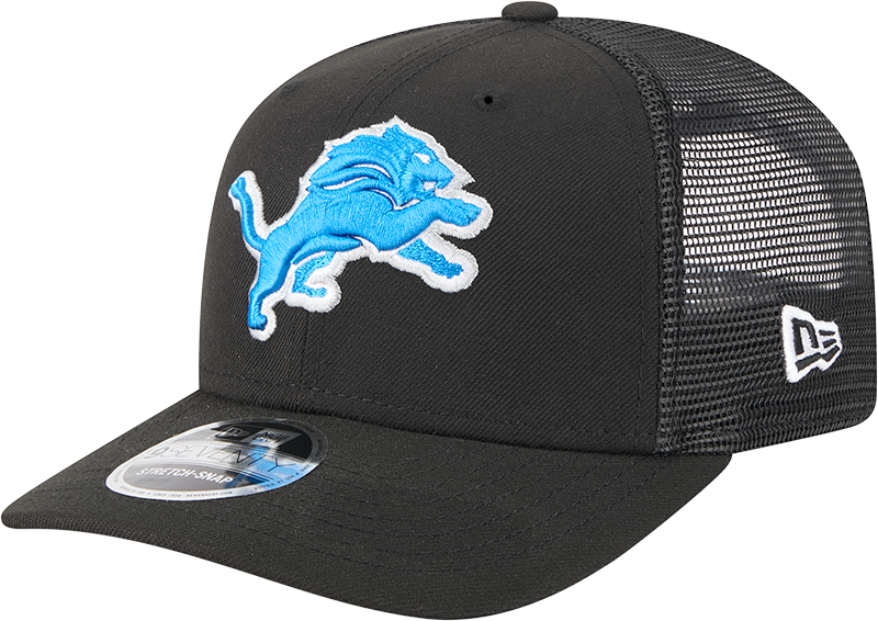 Detroit Lions New Era Black Trucker Primary 9SEVENTY Trucker Hat