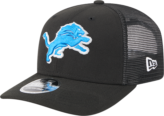 Detroit Lions New Era Black Trucker Primary 9SEVENTY Trucker Hat
