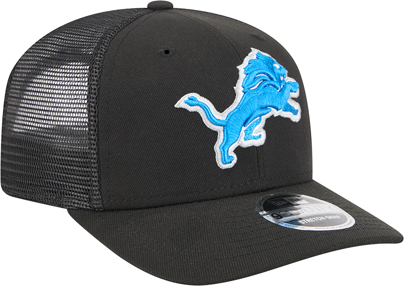 Detroit Lions New Era Black Trucker Primary 9SEVENTY Trucker Hat