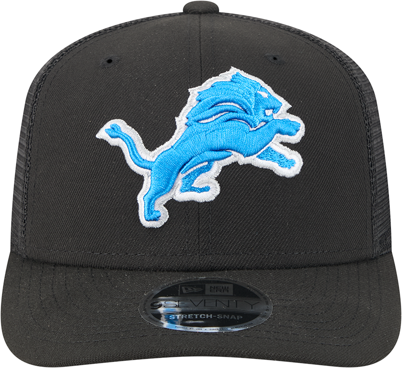 Detroit Lions New Era Black Trucker Primary 9SEVENTY Trucker Hat