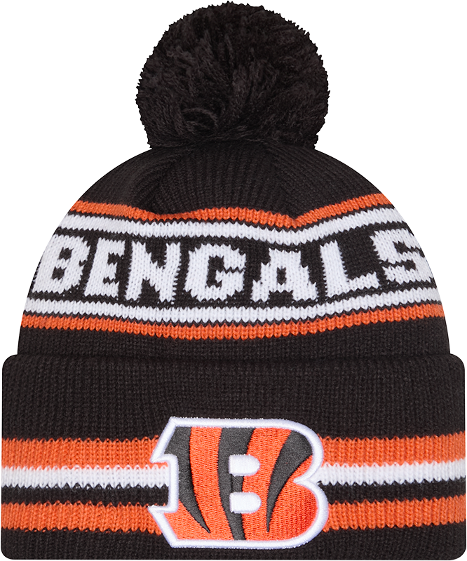 Cincinnati Bengals Black New Era Knit Classic Cuffed Pom Knit