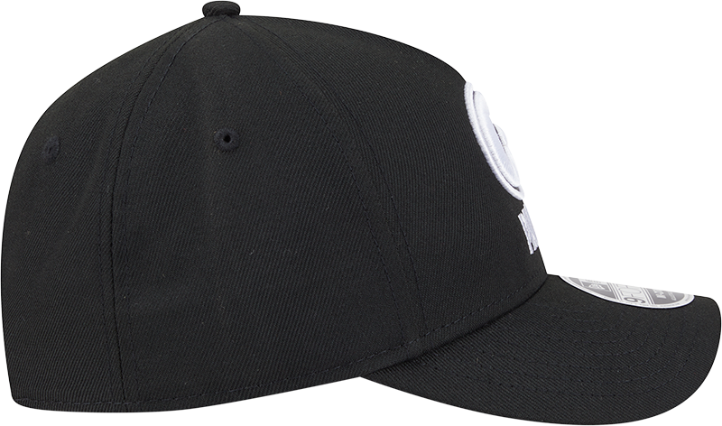 Green Bay Packers New Era Black & White Primary 9FORTY A-Frame M-Crown Adjustable Hat
