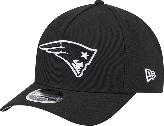 New England Patriots New Era Black A-Frame 9FORTY M-Crown Adjustable Hat