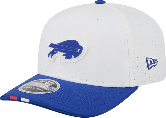 Men's Buffalo Bills New Era White/Black 2025 NFL Training Camp 9SEVENTY Adjustable Hat
