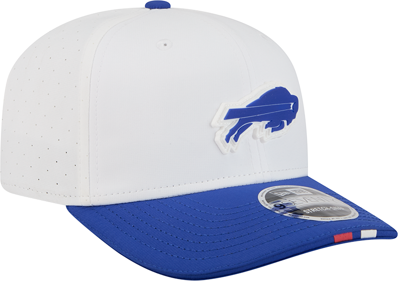Men's Buffalo Bills New Era White/Black 2025 NFL Training Camp 9SEVENTY Adjustable Hat