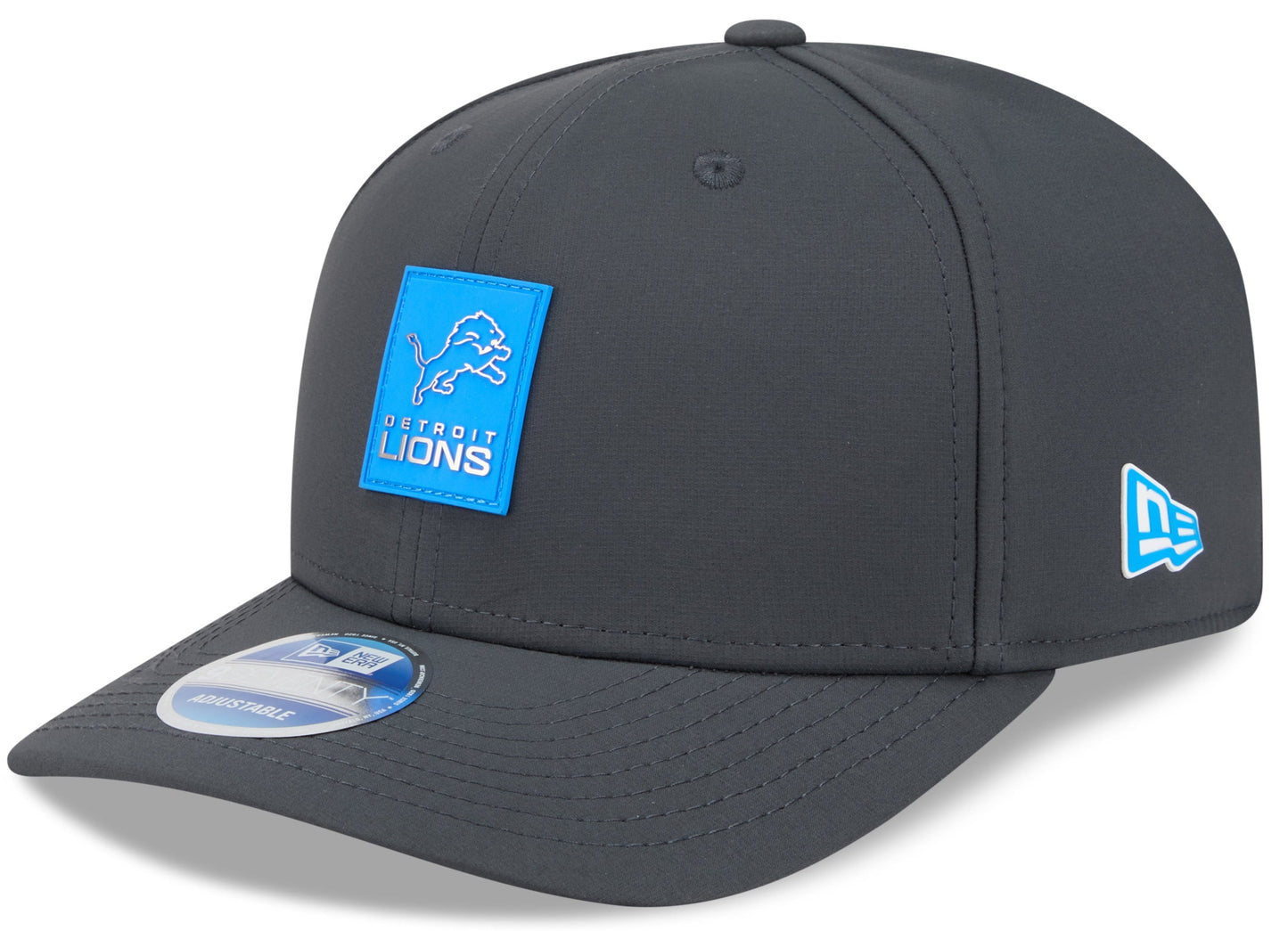 Men's Detroit Lions New Era Graphite 2025 Sideline 9SEVENTY Cold Adjustable Hat