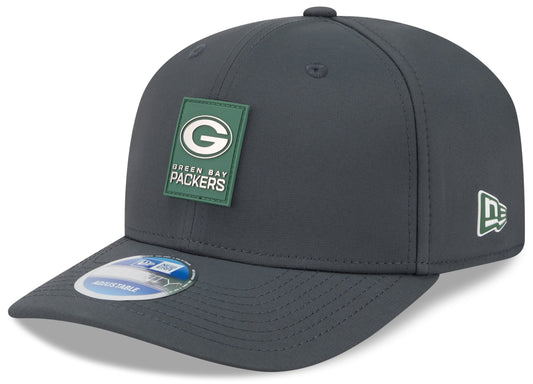 Men's Green Bay Packers New Era Graphite 2025 Sideline 9SEVENTY Cold Adjustable Hat