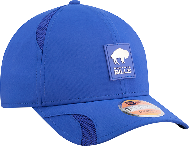 Men's Buffalo Bills New Era Blue 2025 NFL Sideline Heat 9FORTY M-Crown Adjustable Hat