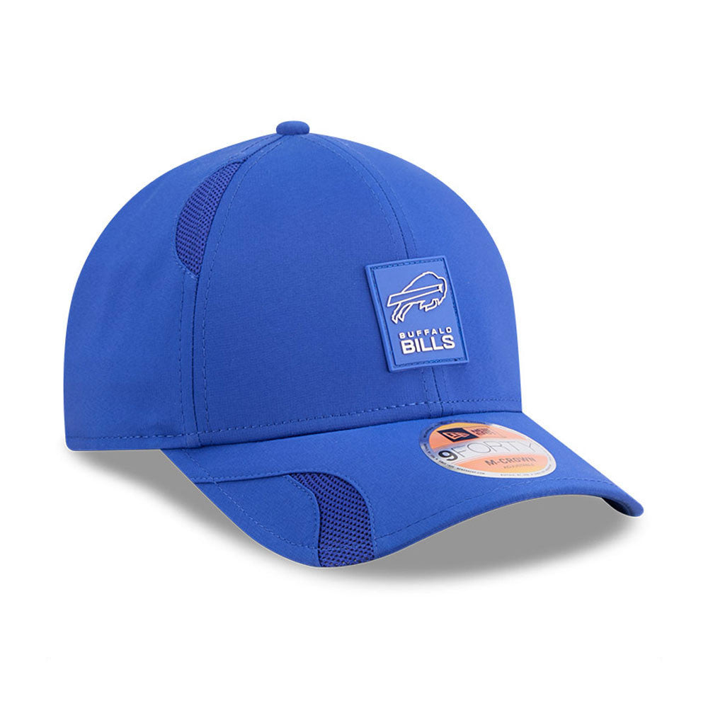 Men's Buffalo Bills New Era Blue 2025 NFL Primary Logo Sideline Heat 9FORTY M-Crown Adjustable Hat