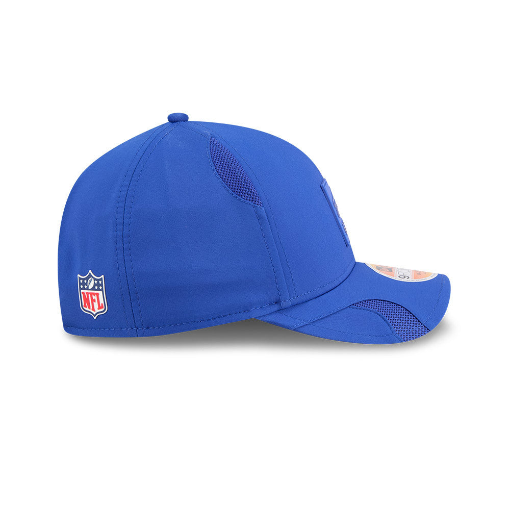 Men's Buffalo Bills New Era Blue 2025 NFL Primary Logo Sideline Heat 9FORTY M-Crown Adjustable Hat