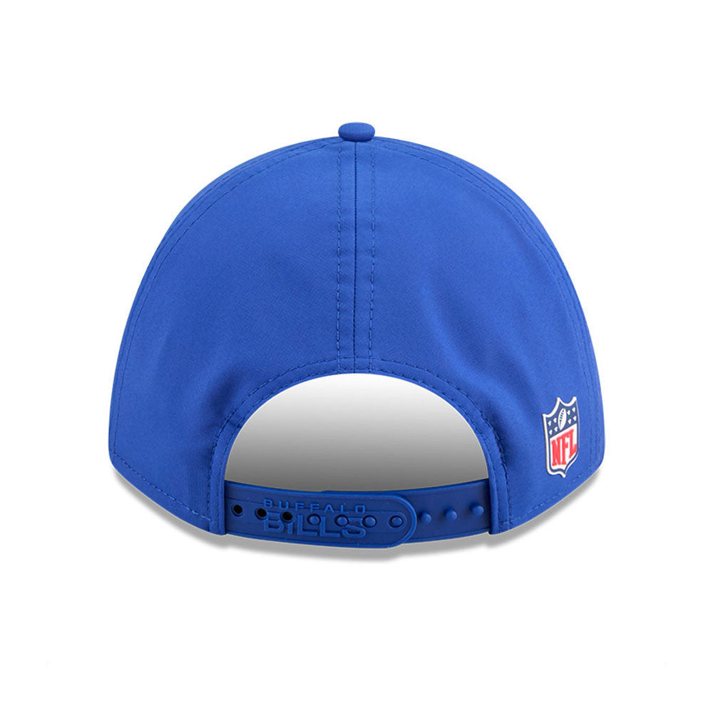 Men's Buffalo Bills New Era Blue 2025 NFL Primary Logo Sideline Heat 9FORTY M-Crown Adjustable Hat