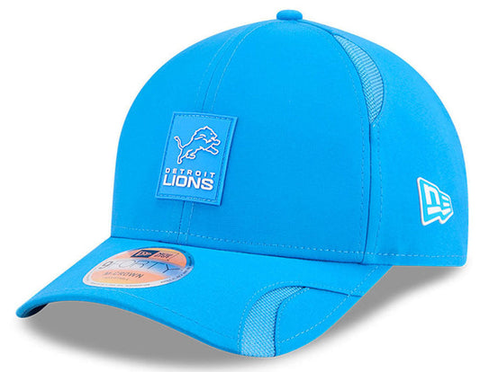 Men's Detroit Lions New Era Blue 2025 NFL Primary Logo Sideline Heat 9FORTY M-Crown Adjustable Hat
