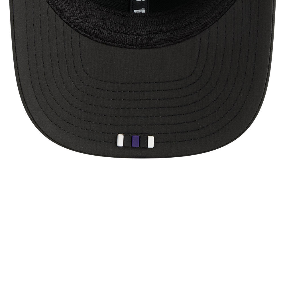 Men's Baltimore Ravens New Era Black 2025 NFL Secondary Logo Sideline Heat 9SEVENTY Adjustable Hat