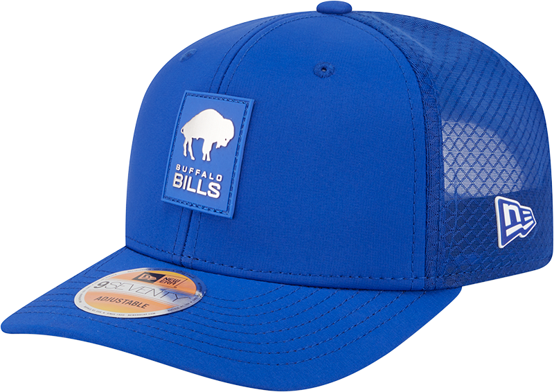 Men's Buffalo Bills New Era Royal 2025 Sideline 9SEVENTY Trucker Adjustable Hat