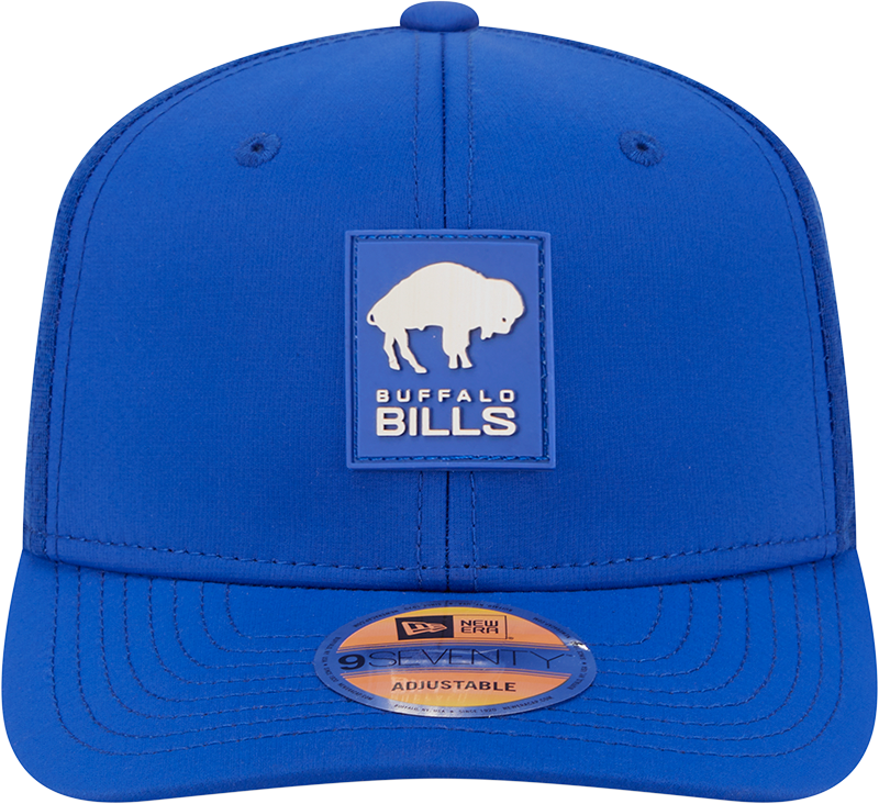 Men's Buffalo Bills New Era Royal 2025 Sideline 9SEVENTY Trucker Adjustable Hat