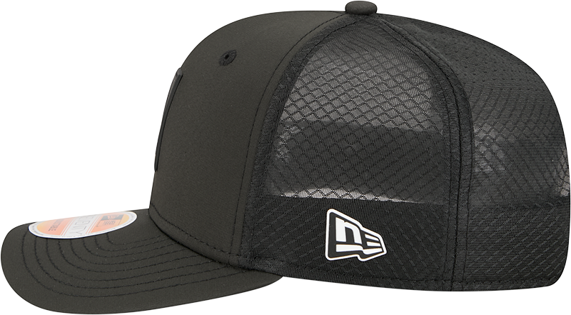 Men's Cincinnati Bengals New Era Black 2025 Sideline 9SEVENTY Trucker Adjustable Hat