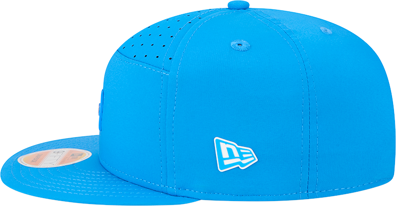 Men's Detroit Lions New Era Blue 2025 Sideline Split Panel 9FIFTY Snapback Hat