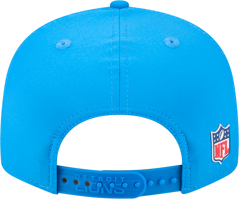 Men's Detroit Lions New Era Blue 2025 Sideline Split Panel 9FIFTY Snapback Hat