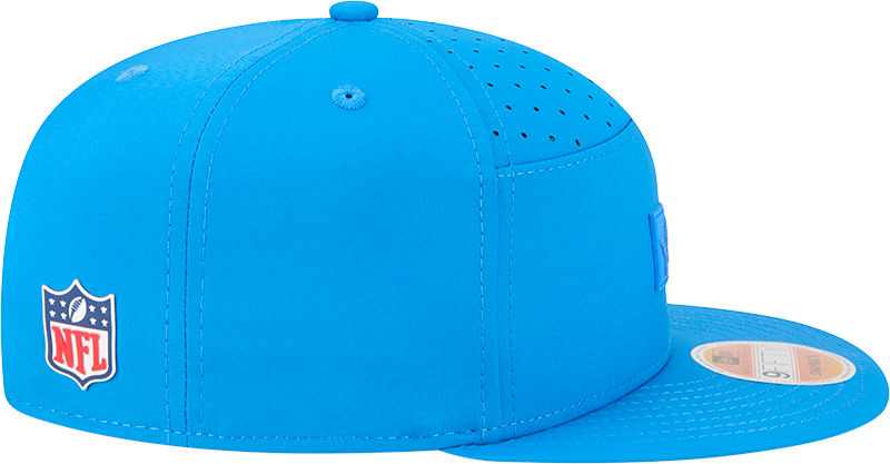 Men's Detroit Lions New Era Blue 2025 Sideline Split Panel 9FIFTY Snapback Hat
