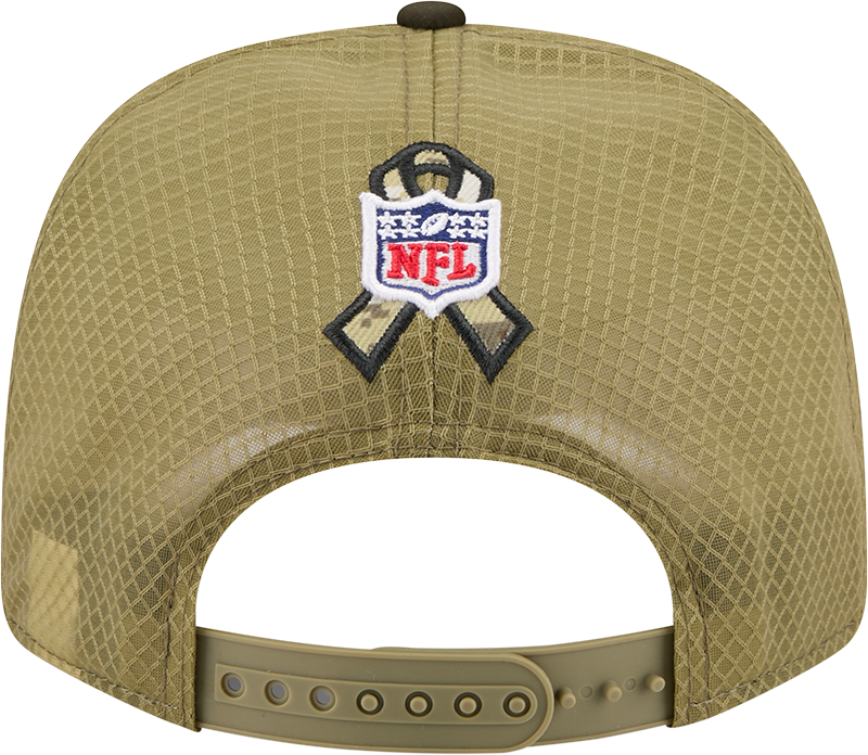 Men's Cincinnati Bengals New Era Green 2025 Salute To Service Sideline 9SEVENTY Trucker Adjustable Hat