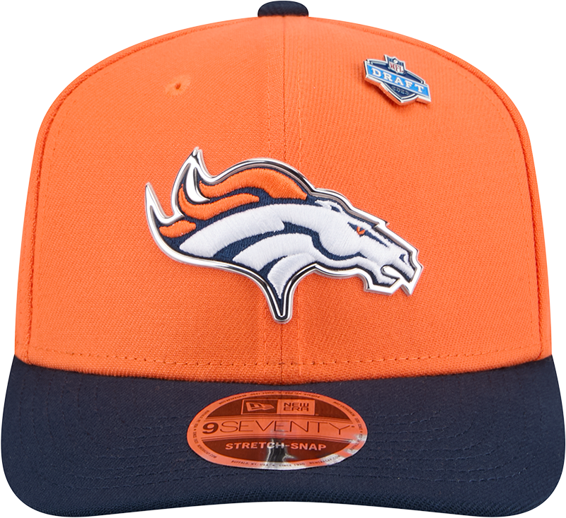 Denver Broncos New Era Orange/Navy 2026 NFL Draft 9SEVENTY Snapback Adjustable Hat