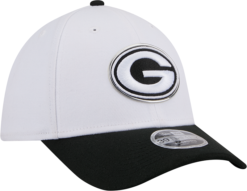 Green Bay Packers New Era White/Black 2026 NFL Draft 39THIRTY M-Crown Flex Hat