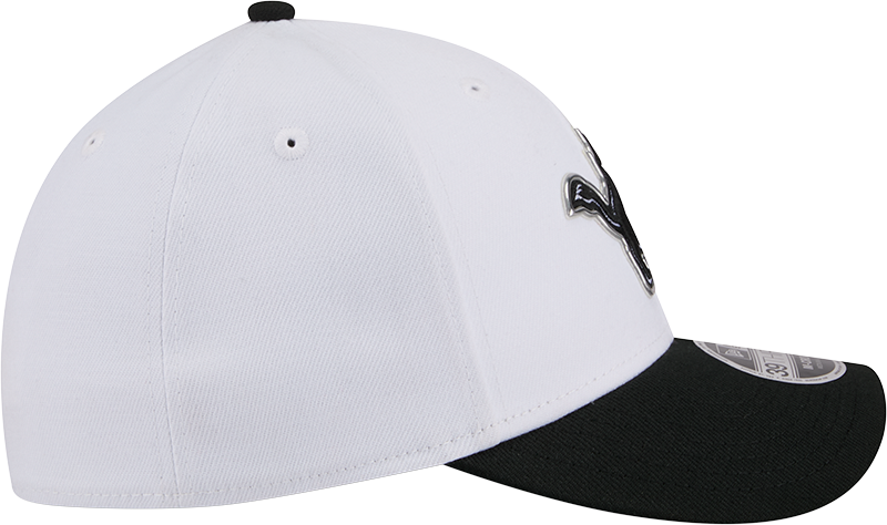Detroit Lions New Era White/Black 2026 NFL Draft 39THIRTY M-Crown Flex Hat