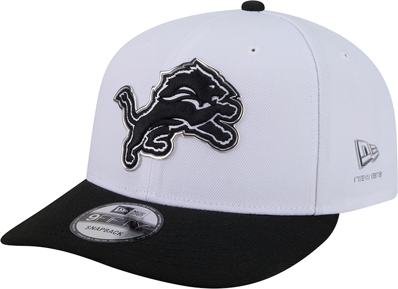 Detroit Lions New Era White/Black 2026 NFL Draft 9FIFTY Snapback Adjustable Hat