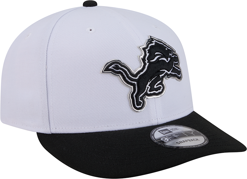 Detroit Lions New Era White/Black 2026 NFL Draft 9FIFTY Snapback Adjustable Hat