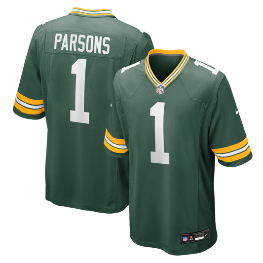 Men's Green Bay Packers Micah Parsons Nike Green Player Game Jersey