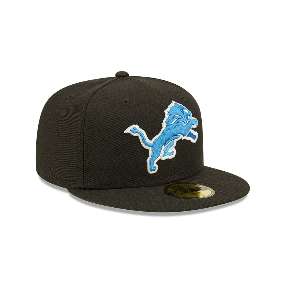Men's Detroit Lions New Era Basic Black 59FIFTY Fitted Hat