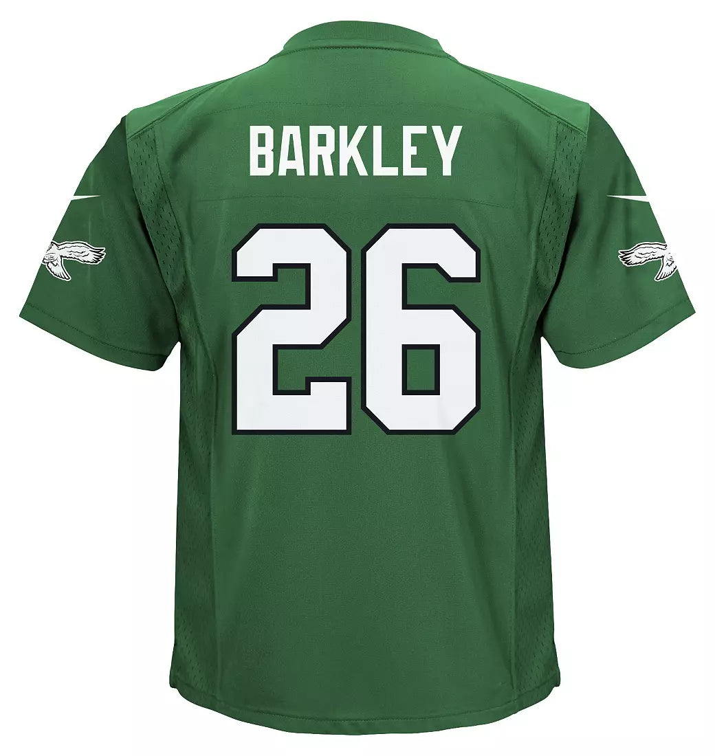 Kids Saquon Barkley Philadelphia Eagles Child Nike Kelly Green Replica Jersey