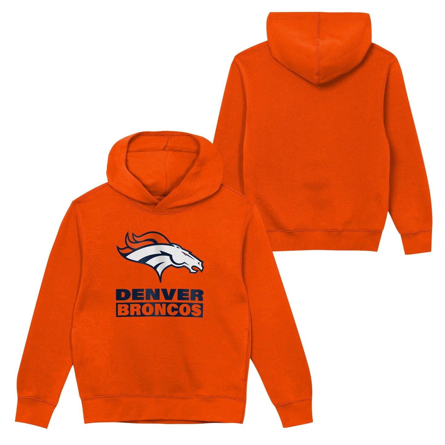 Denver Broncos Youth Back to Basics Orange Hoodie