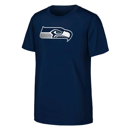 Youth Seattle Seahawks Navy Primary Logo Tee