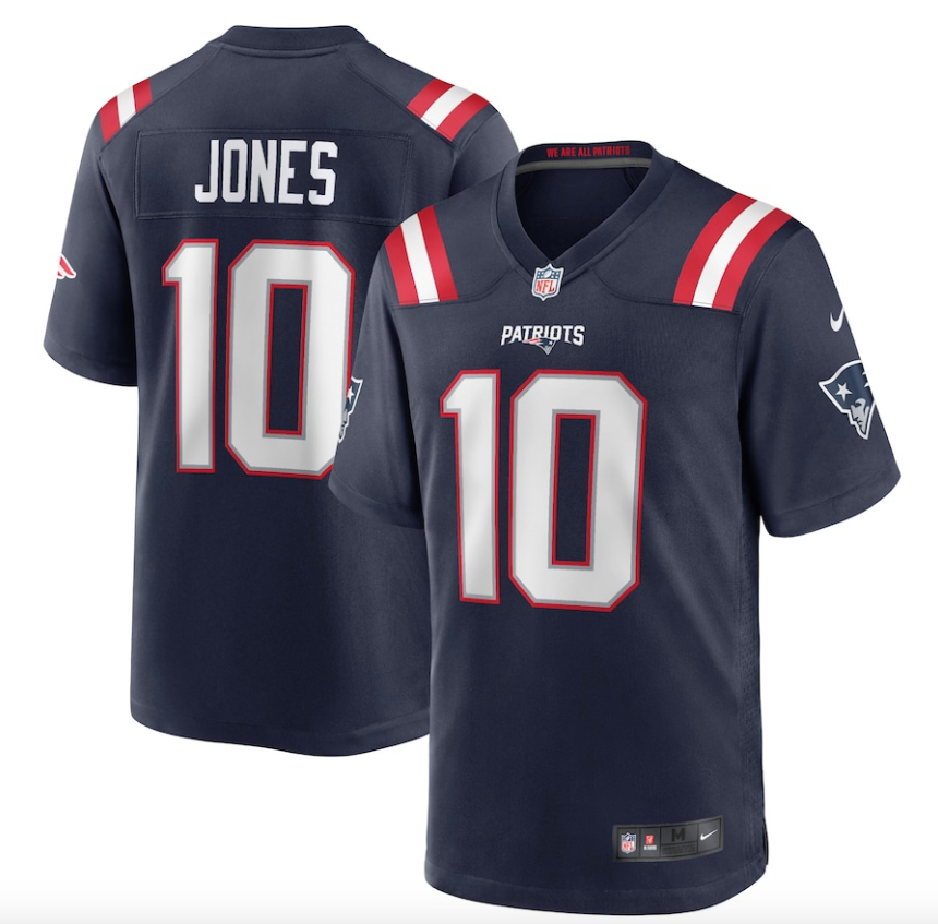 Youth New England Patriots MAC JONES Nike Navy Blue Game Jersey-traded player-final sale item