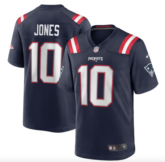 Youth New England Patriots MAC JONES Nike Navy Blue Game Jersey-traded player-final sale item