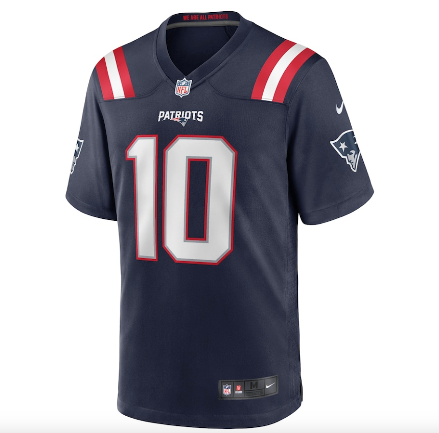 Youth New England Patriots MAC JONES Nike Navy Blue Game Jersey-traded player-final sale item
