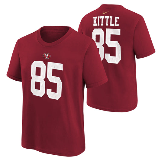 Youth George Kittle San Francisco 49ers Nike Red FUSE Name & Number T-Shirt