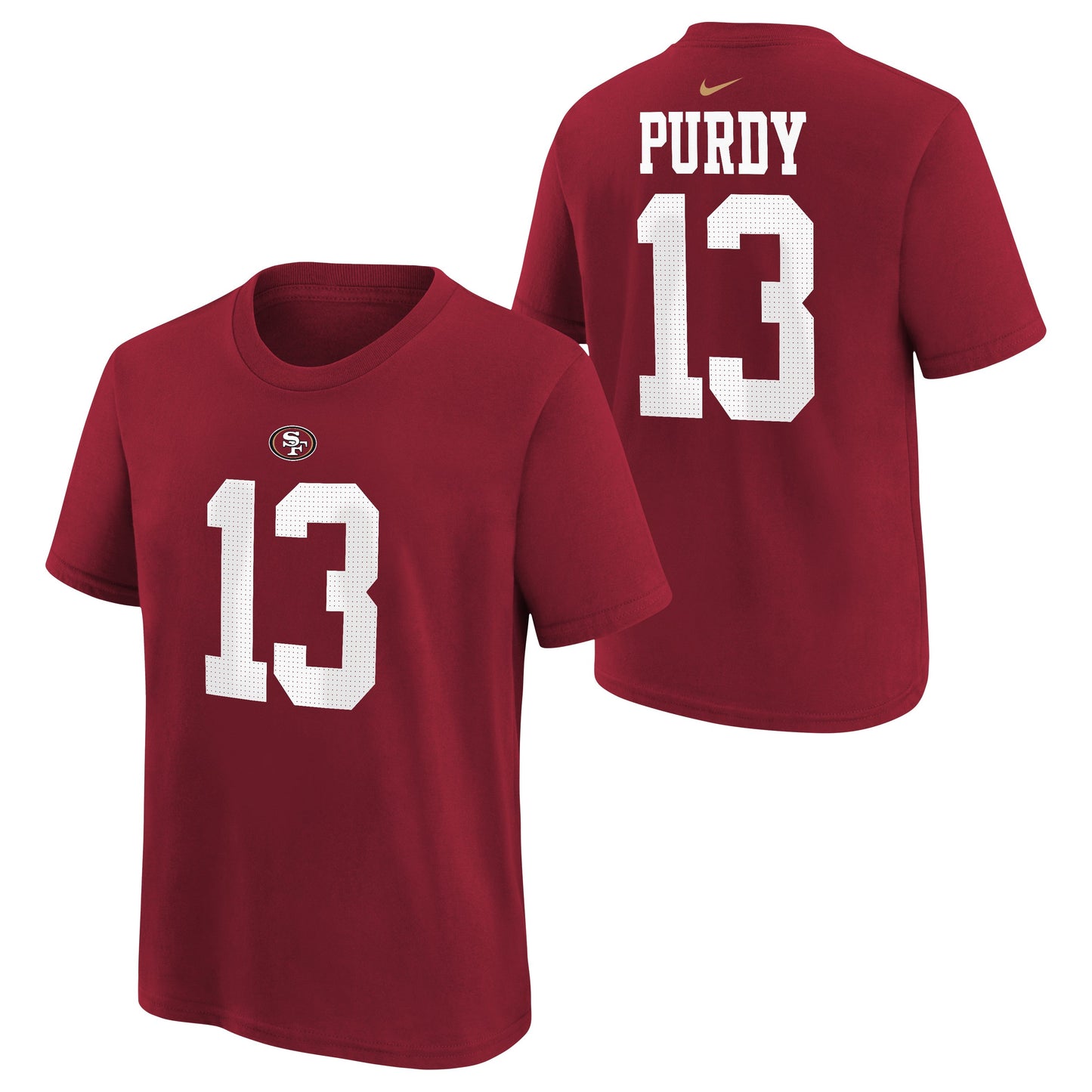Youth San Francisco 49ers Brock Purdy Scarlet Nike Player Name & Number T-Shirt