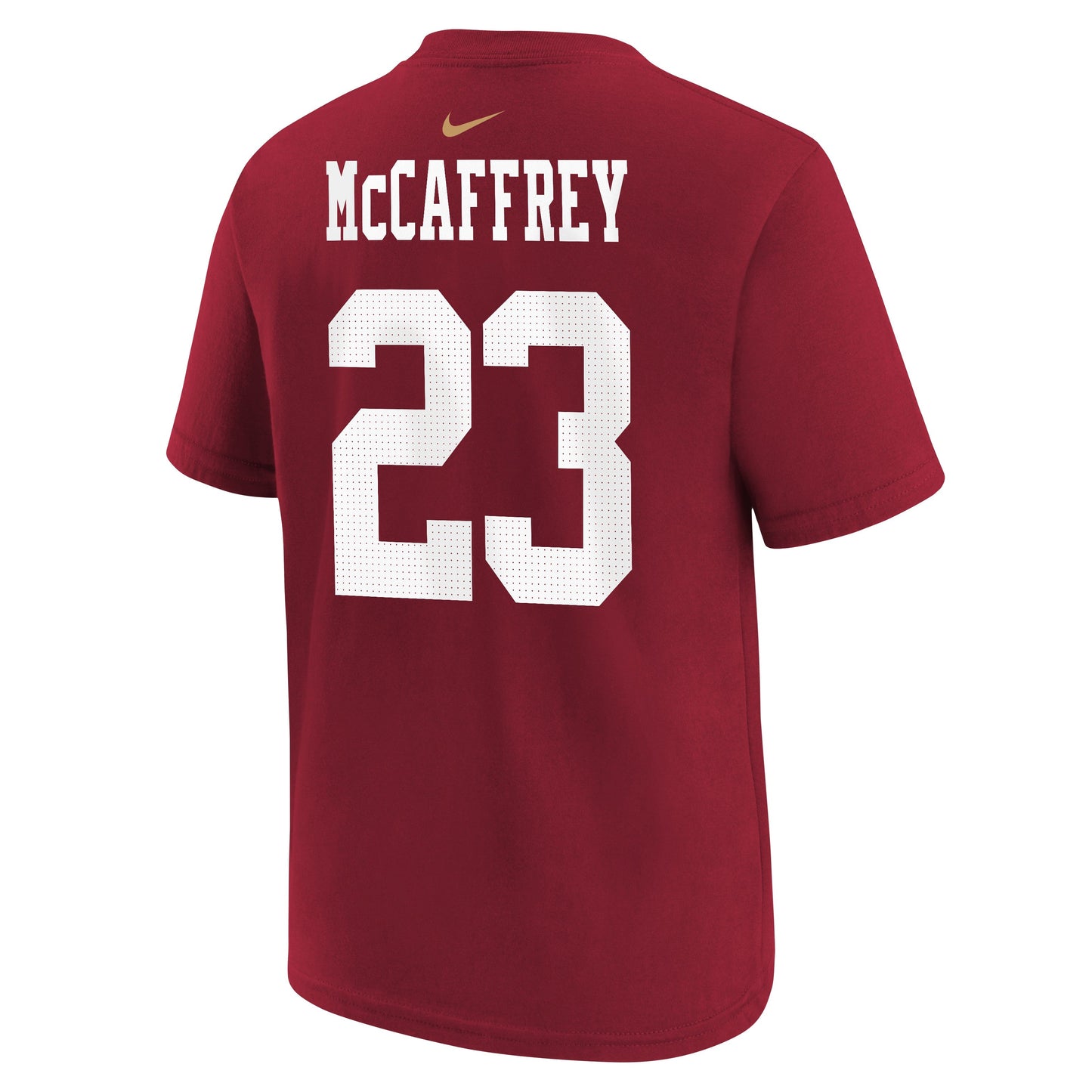 Youth San Francisco 49ers Christian McCaffrey Scarlet Nike Player Name & Number T-Shirt