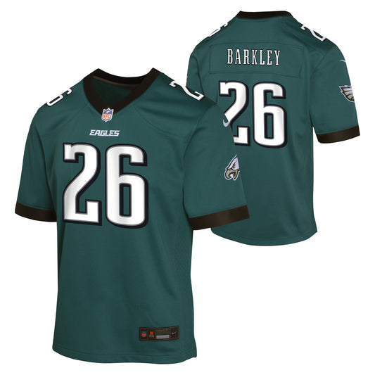 Youth Saquon Barkley Philadelphia Eagles Hunter Green Nike Game Jersey