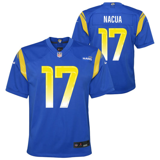 Youth Los Angeles Rams Puka Nacua Nike Royal Blue "ROOKIE" #17 Game Jersey